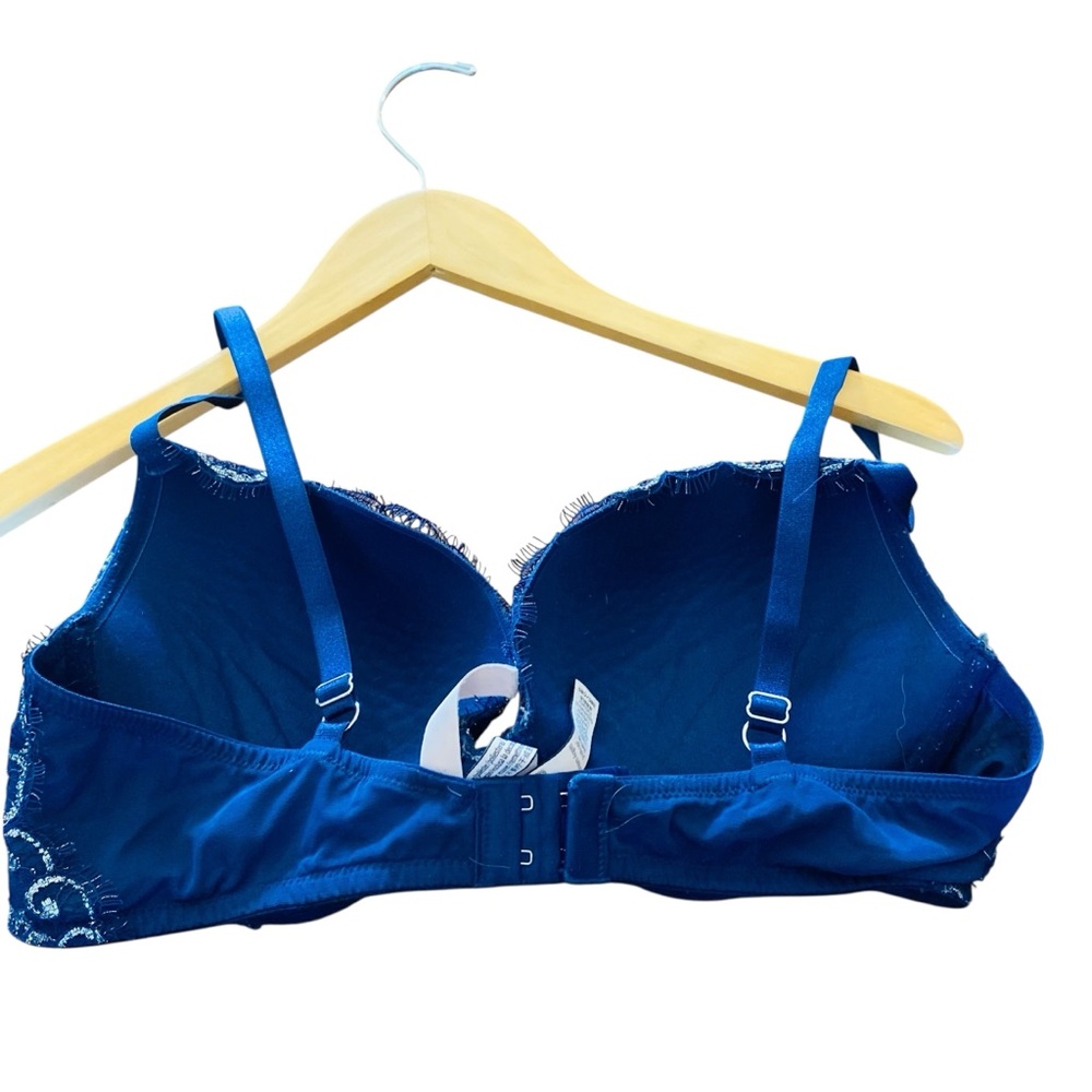 Victoria Secret Navy Metallic Lace Bra - Picture 3 of 5